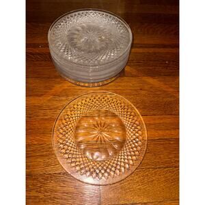 VINTAGE 1953 WATERFORD CRYSTAL RARE COLLEEN PATTERN SET OF 12 6" PLATES MINT